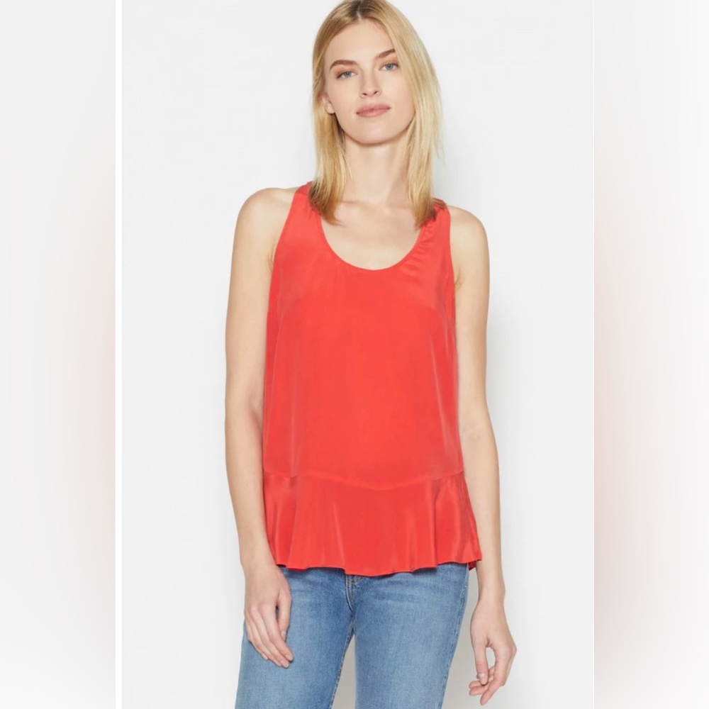 Joie Silk Cosma Peplum Shell Tank Grenadine M NWT